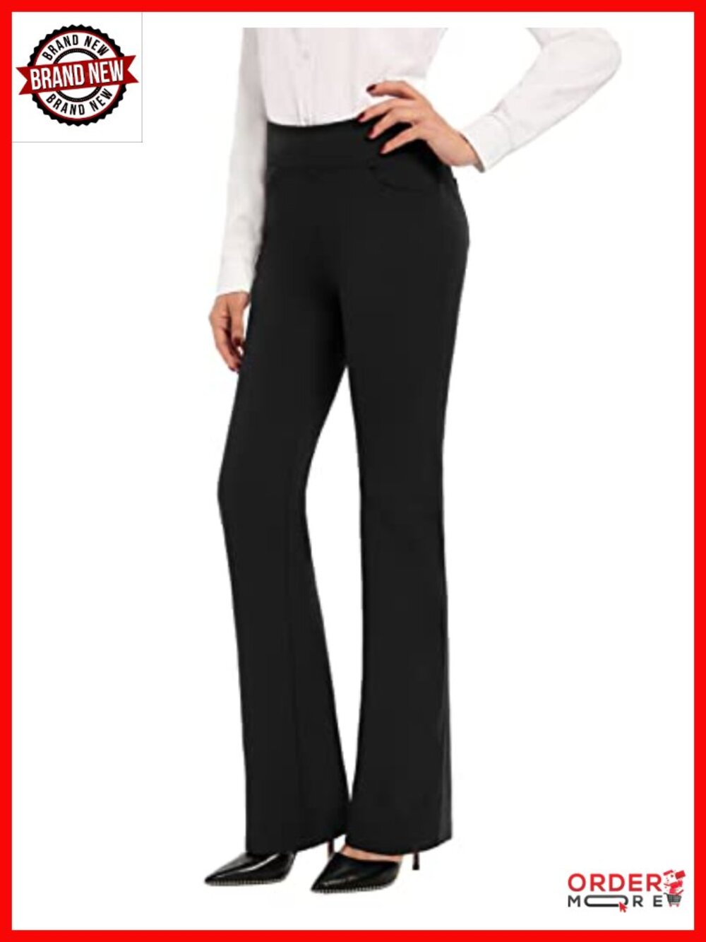 Women's Bootcut Yoga Dress Pants High Waist Stretch Work Trousers